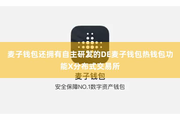 麦子钱包还拥有自主研发的DE麦子钱包热钱包功能X分布式交易所